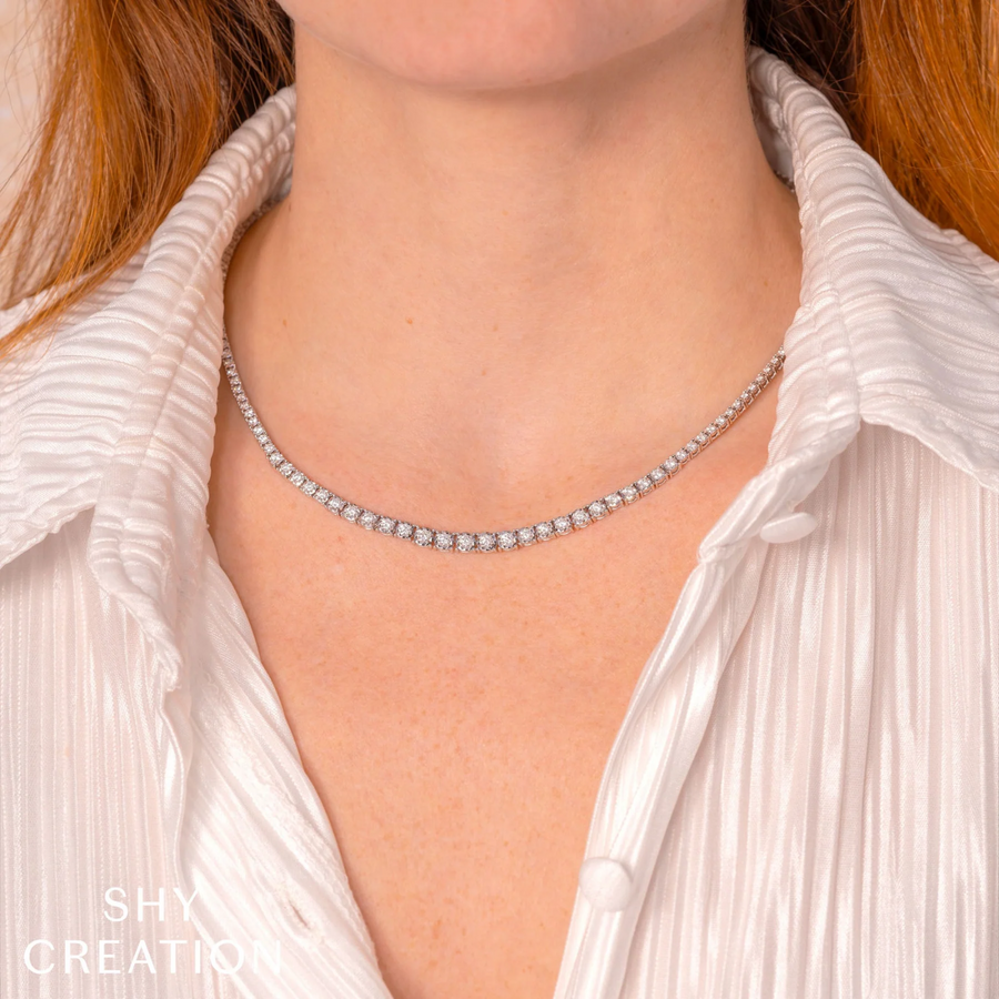 Shy Creation Diamond Tennis Necklace 2.49 CT - SC55005140V7