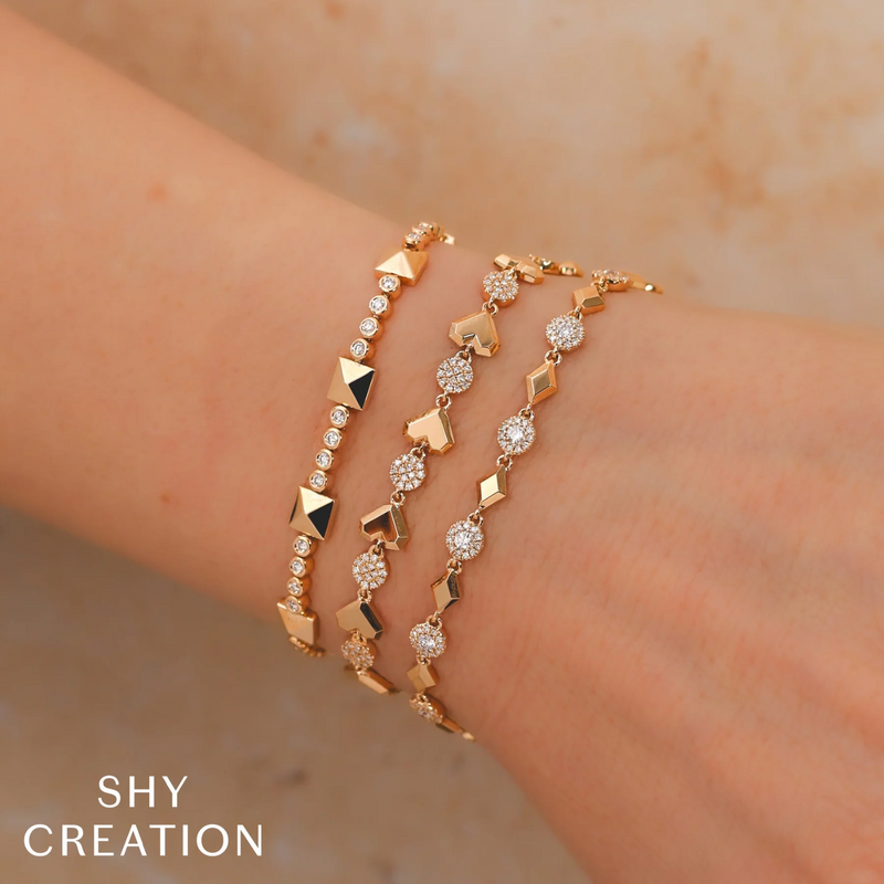 Shy Creation Diamond Geo Cut Bracelet 0.78 CT-Shy Creation Diamond Geo Cut Bracelet 0.78 CT - SC55027215