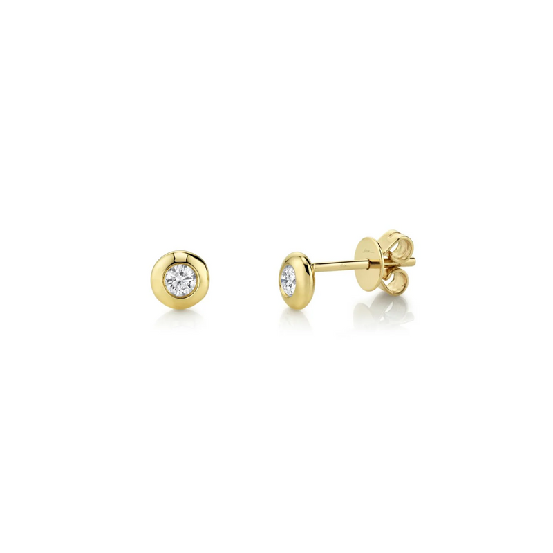 Shy Creation Diamond Bezel Stud Earrings 0.22 CT-Shy Creation Diamond Bezel Stud Earrings 0.22 CT - SC55004064