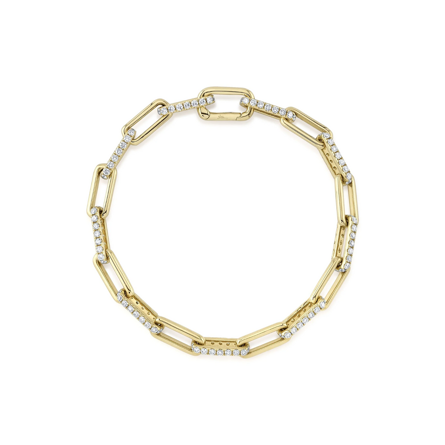 Shy Creation Diamond Paper Clip Link Bracelet 2.21 CT - SC55021382V2