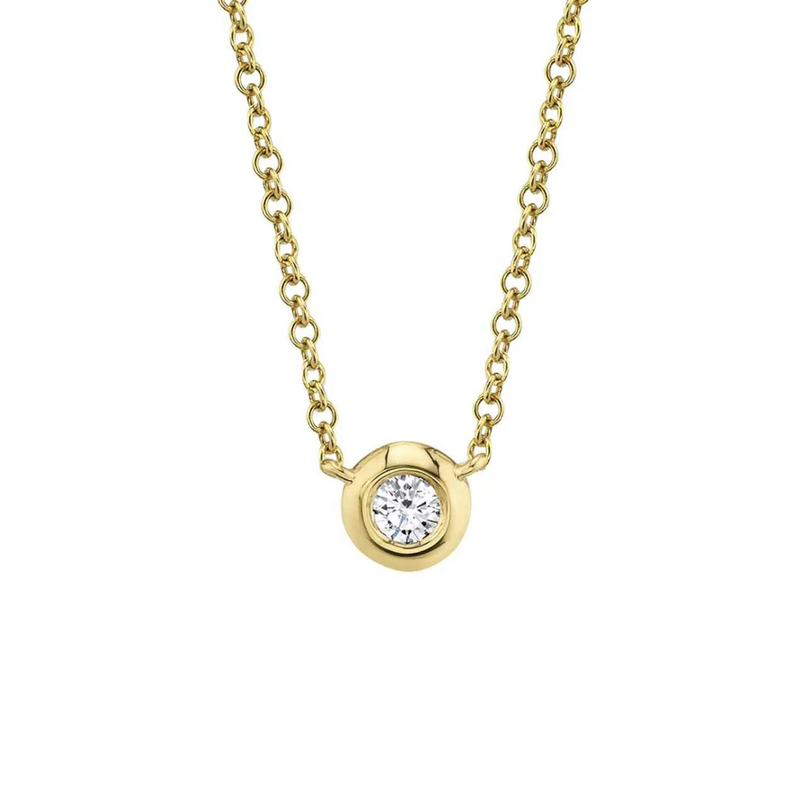Shy Creation Diamond Bezel Necklace 0.10 CT - SC55012538