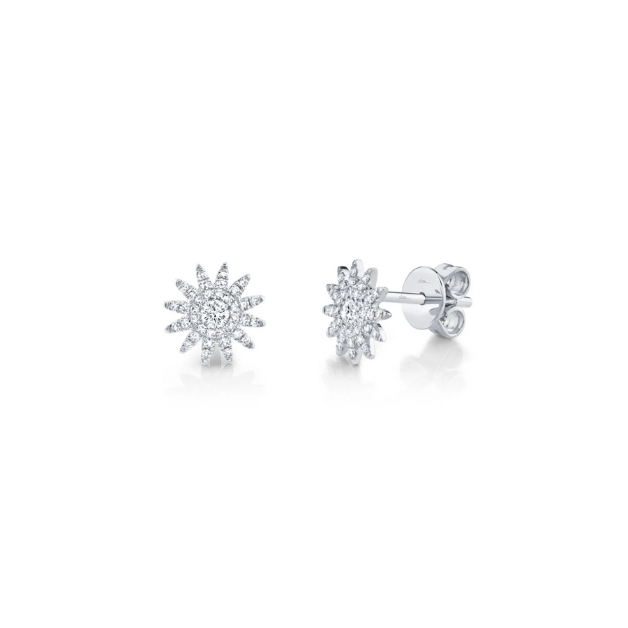 Shy Creation Diamond Starburst Stud Earrings 0.24 CT - SC55004892