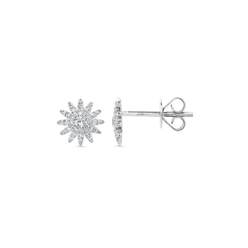 Shy Creation Diamond Starburst Stud Earrings 0.24 CT-Shy Creation Diamond Starburst Stud Earrings 0.24 CT - SC55004892