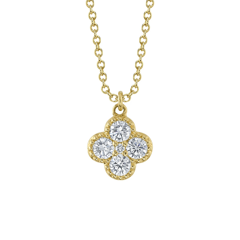 Shy Creation Diamond Clover Necklace 0.33 CT-Shy Creation Diamond Clover Necklace 0.33 CT - SC55025668
