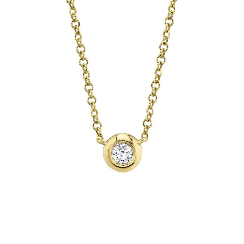 Shy Creation Diamond Bezel Necklace 0.10 CT-Shy Creation Diamond Bezel Necklace 0.10 CT - SC55012538