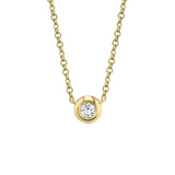 Shy Creation Diamond Bezel Necklace 0.10 CT-Shy Creation Diamond Bezel Necklace 0.10 CT - SC55012538