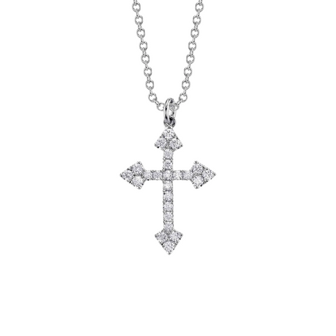 Shy Creation Diamond Cross Necklace 0.38 CT-Shy Creation Diamond Cross Necklace 0.38 CT - SC55027758