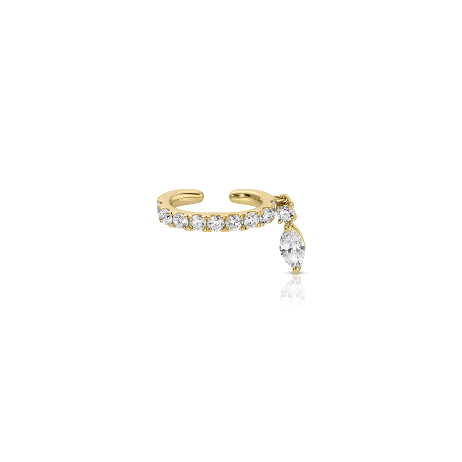 Anita Ko Deliah Ear Cuff with Marquise Diamond Drop AKECDEL-M-YG
