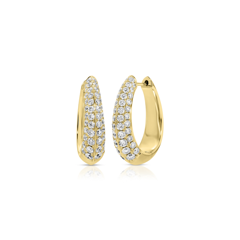 Anita Ko Diamond Oval Hoops-Anita Ko Diamond Oval Hoops AKEDOVAL-YG