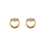 Gucci Horsebit Diamond 18K Stud Earrings-Gucci Horsebit Diamond 18K Stud Earrings YBD86144800100U