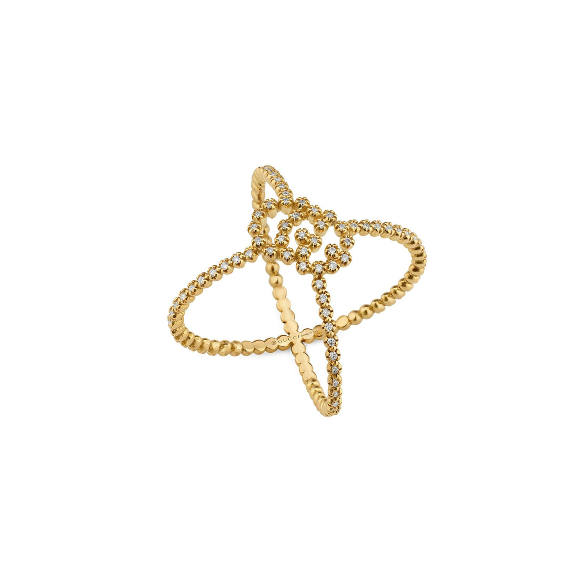 Gucci GG Running Diamond X Ring