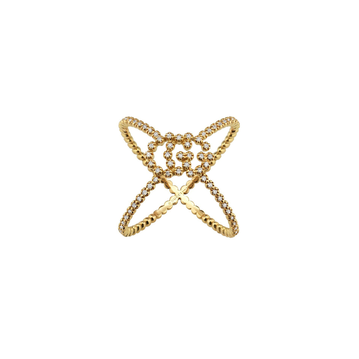 Gucci GG Running Diamond X Ring