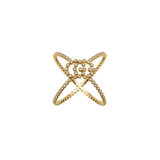 Gucci GG Running Diamond X Ring-Gucci GG Running Diamond X Ring