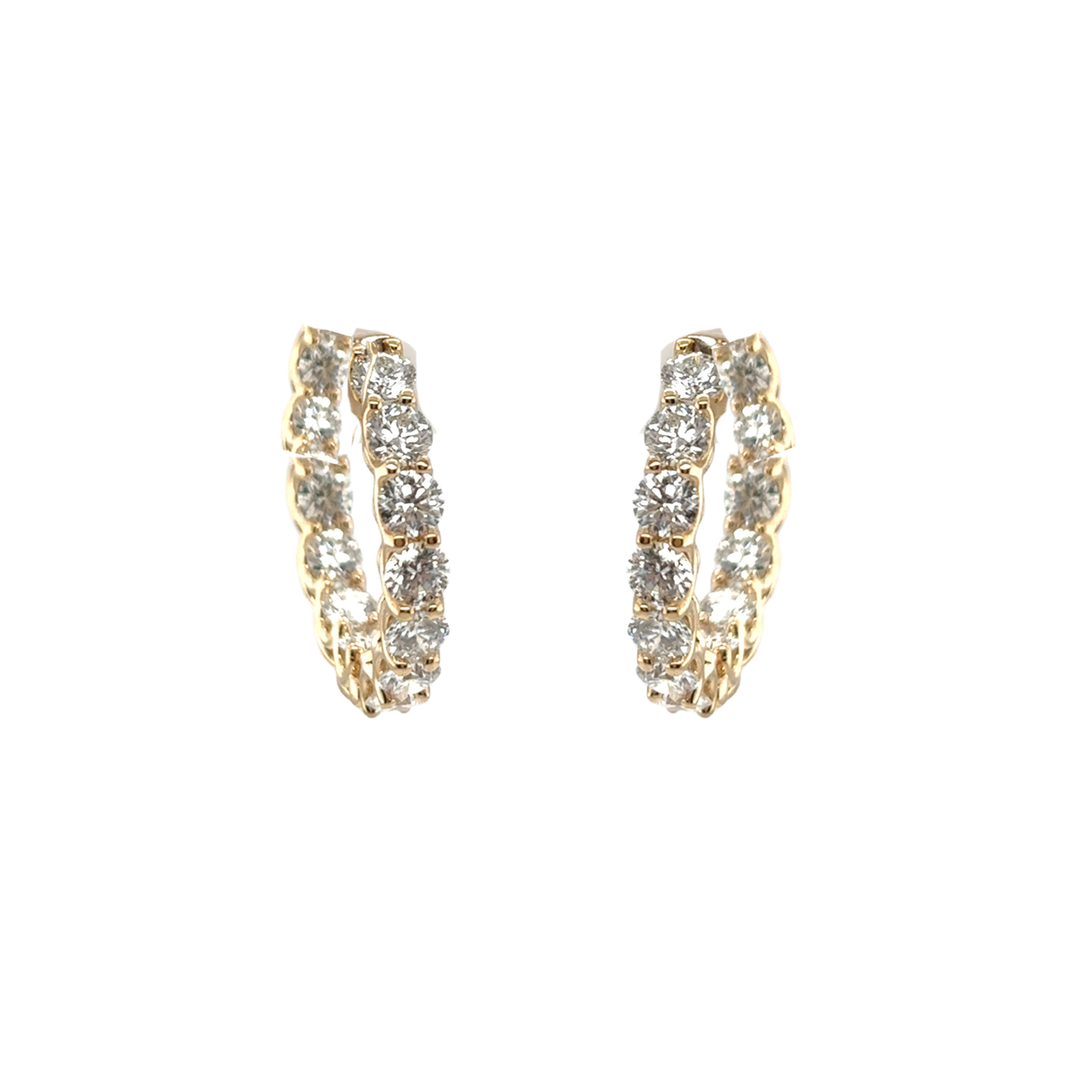 A Link Diamond Hoop Earrings AEL40504CS-YQJ00