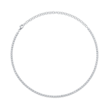 Shy Creation Diamond Crown Setting Tennis Necklace 7.12 CT-Shy Creation Diamond Crown Setting Tennis Necklace 7.12 CT SC55023405