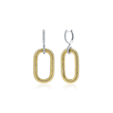Shy Creation Diamond Ribbed Piped Earrings 0.63 CT-Shy Creation Diamond Ribbed Piped Earrings 0.63 CT