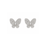 Butterfly Diamond Pavé White Gold Earrings-Butterfly Diamond Pavé White Gold Earrings