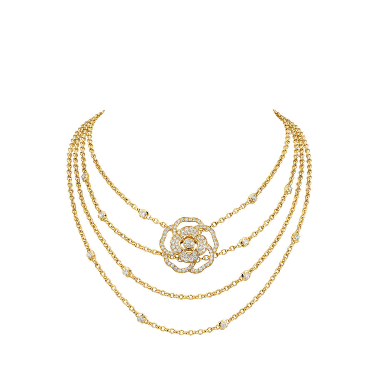 CHANEL Camélia Bloom Plastron Necklace