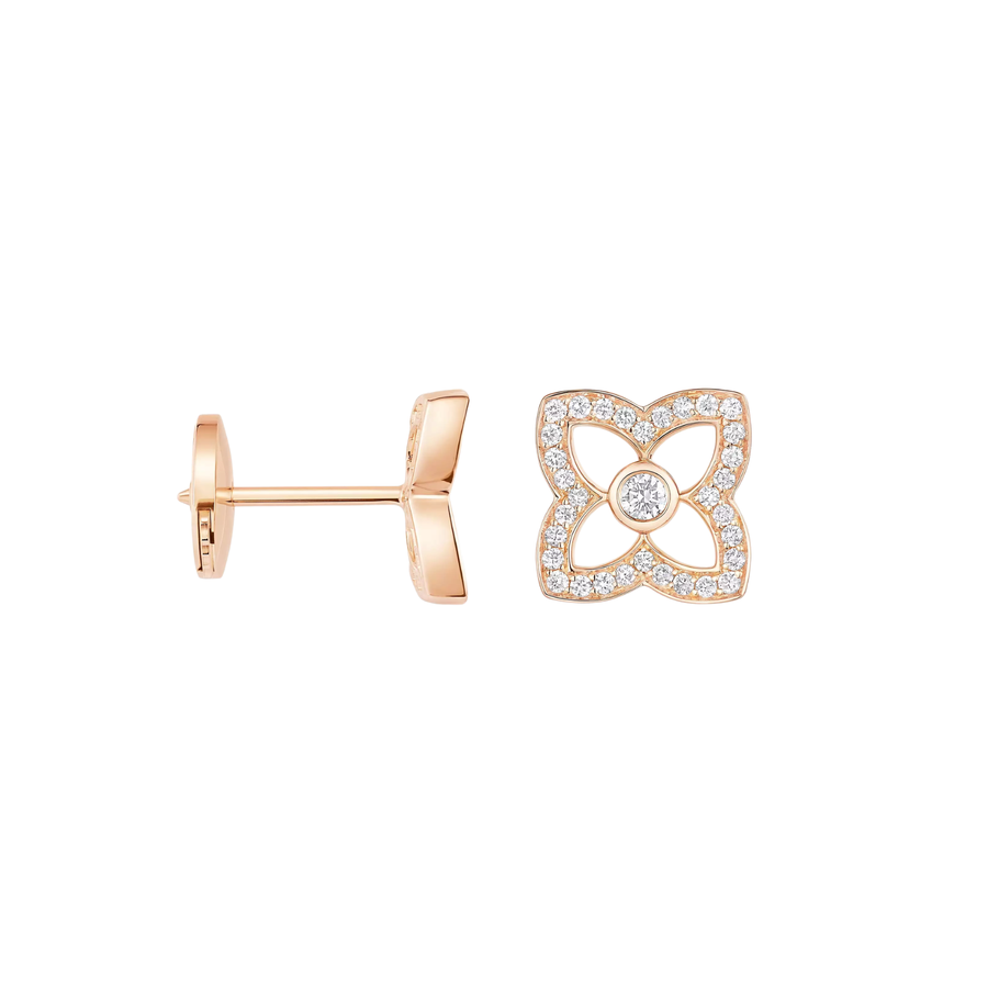 De Beers Lotus by De Beers Small Rose Gold Diamond Stud Earrings E10513400A000