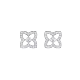 De Beers Lotus by De Beers Small White Gold Diamond Stud Earrings-De Beers Lotus by De Beers Small White Gold Diamond Stud Earrings E10513300A000