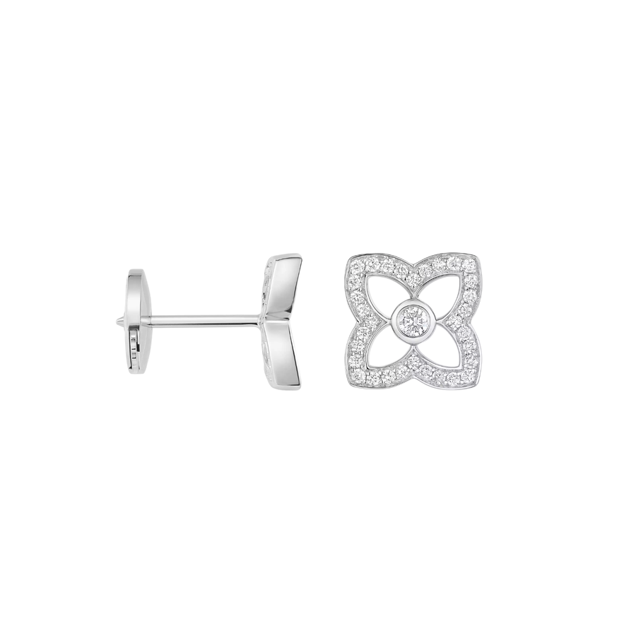 De Beers Lotus by De Beers Small White Gold Diamond Stud Earrings E10513300A000