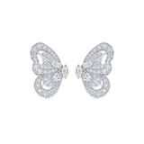 De Beers Portraits of Nature Butterfly Earrings in White Gold-De Beers Portraits of Nature Butterfly Earrings in White Gold E10349800A000