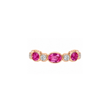 Pink Sapphire Diamond Rose Gold Ring-Pink Sapphire Diamond Rose Gold Ring
