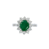 Jade Diamond Ring-Jade Diamond Ring - ORNEL00844