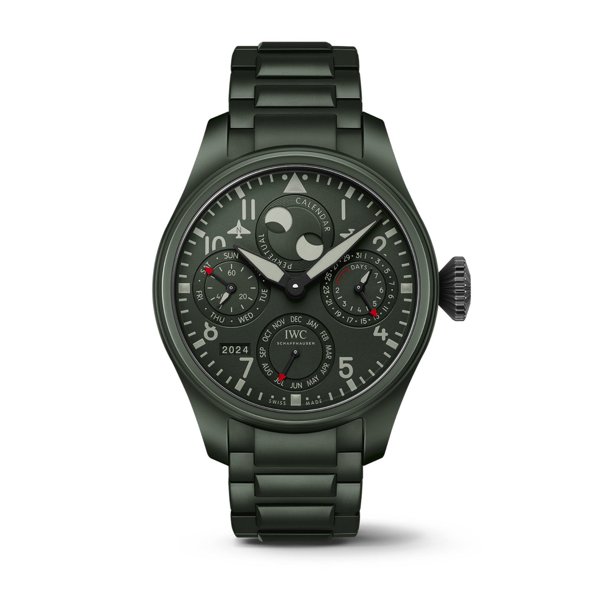 IWC Schaffhausen Big Pilot's Watch Perpetual Calendar Top Gun Woodland - IW503101