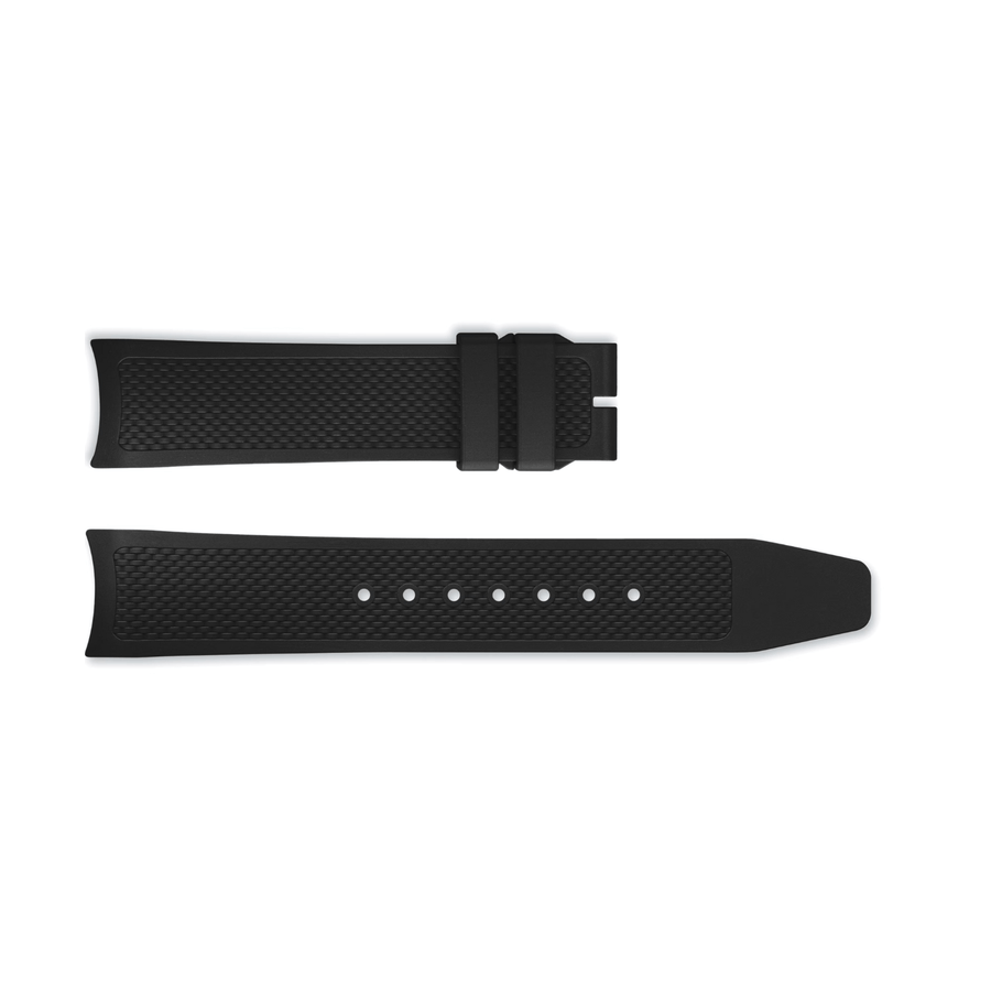 IWC Schaffhausen Black Rubber Strap 20/18 - MXE0MJ5G