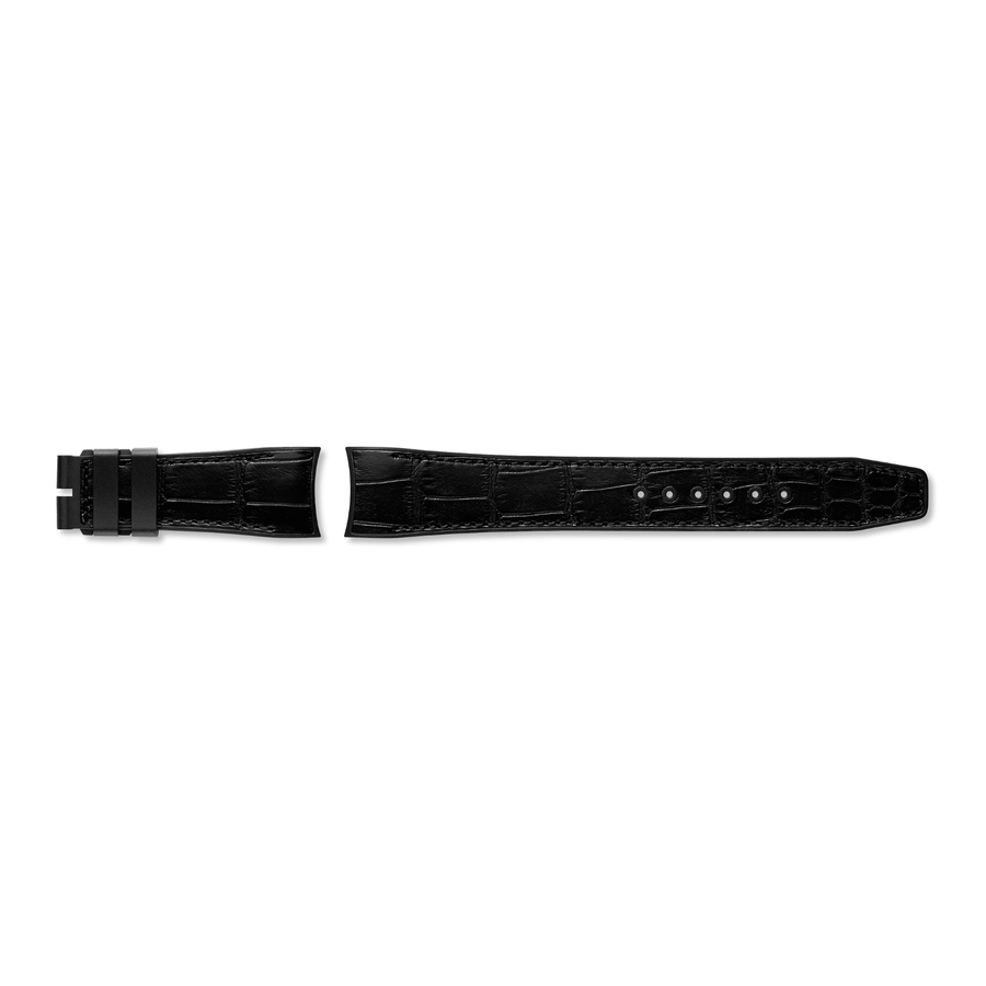 IWC Schaffhausen Black Rubber Strap with Alligator Leather Inlay 22/18 - IWE02694