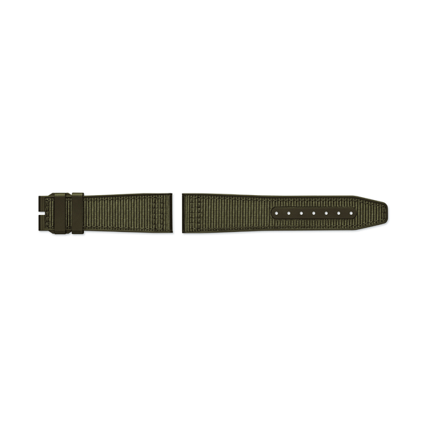 IWC Schaffhausen Rubber Strap Olive Green with Textile Inlay 22/18