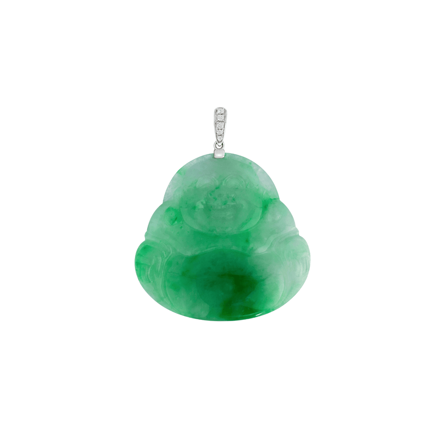 Jade Buddha Diamond Pendant - OPNEL00471