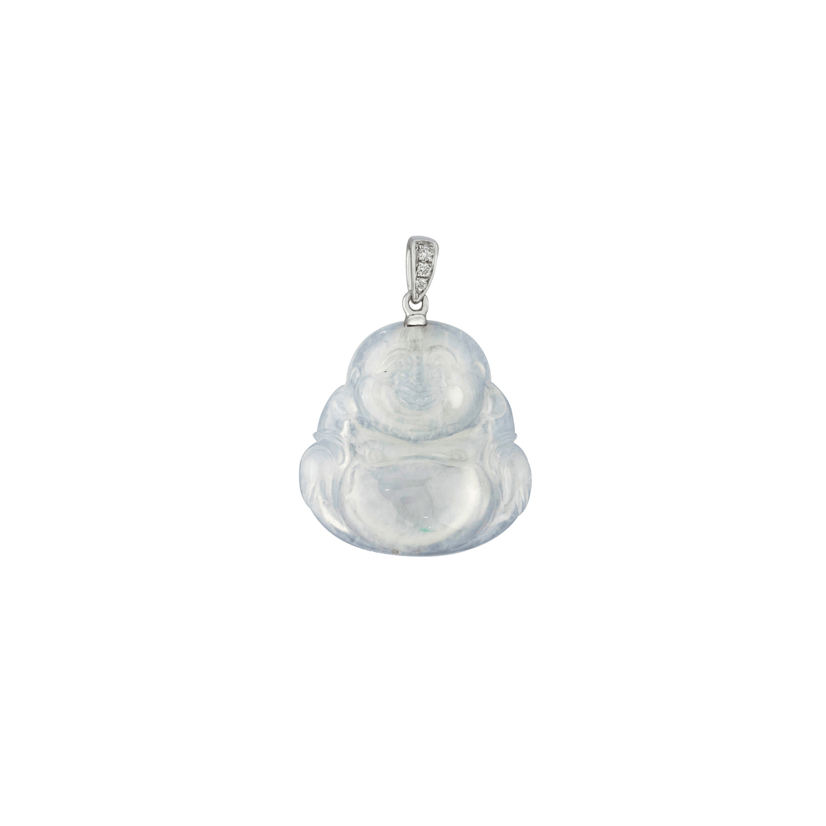 Jade Buddha Diamond Pendant - OPNEL00489