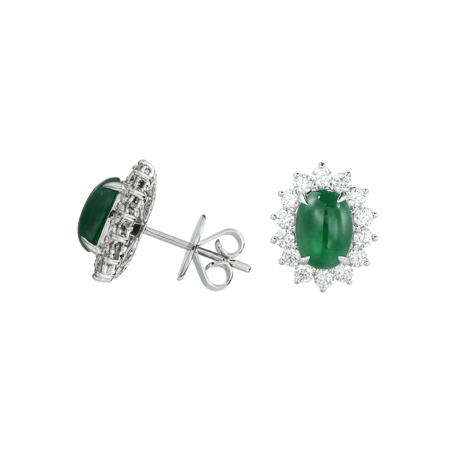 Jade Diamond Earrings - OENEL00380