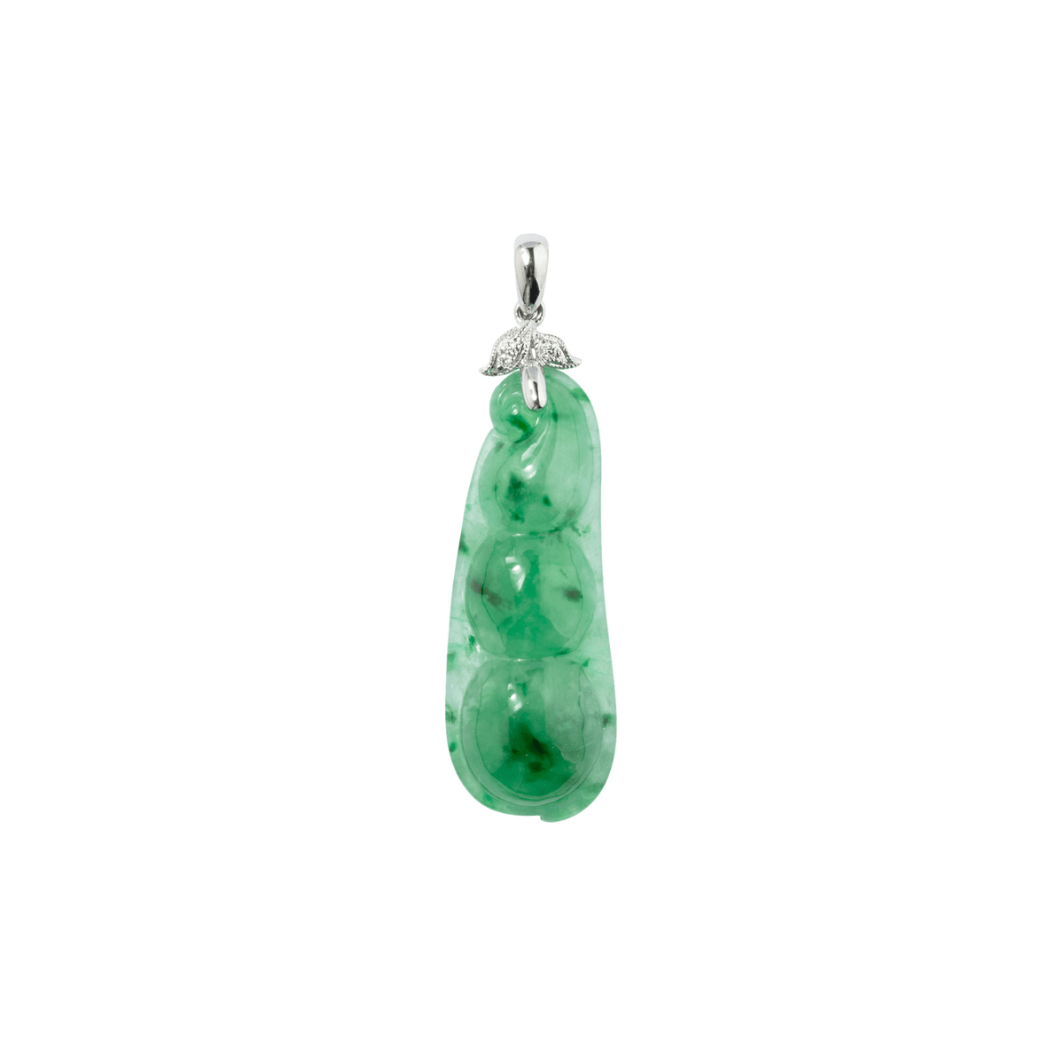 Jade Diamond Pendant and Chain - ONNEL00802