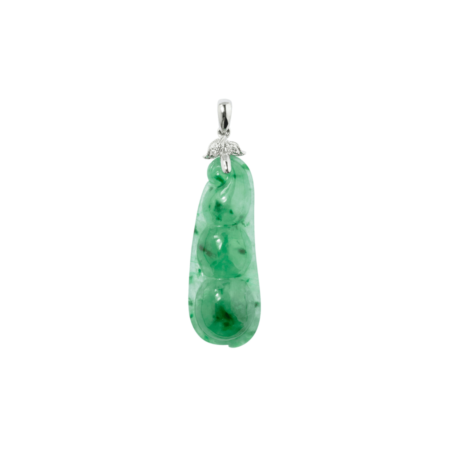 Jade Diamond Pendant and Chain - ONNEL00802