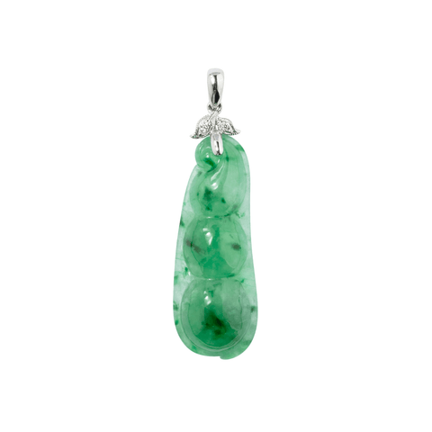 Jade Diamond Pendant with Chain-Jade Diamond Pendant with Chain - ONNEL00935