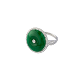 Jade Diamond Ring-Jade Diamond Ring - 