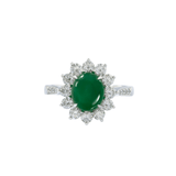 Jade Diamond Ring-Jade Diamond Ring - ORNEL00844