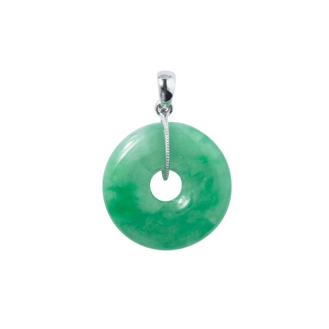 Jade Disc Pendant and Chain-Jade Disc Pendant and Chain - ONNEL00745