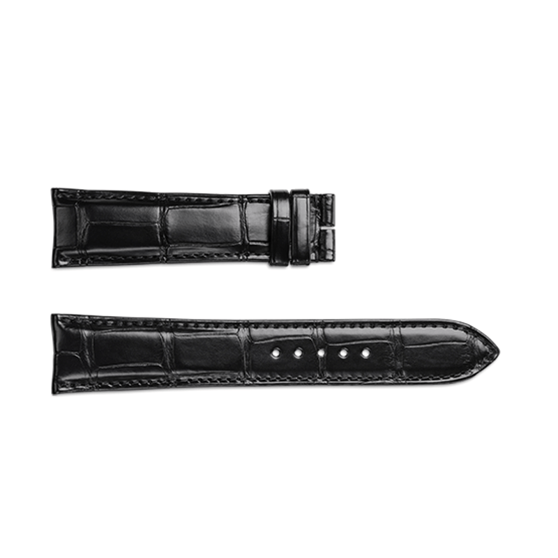 Jaeger-LeCoultre Alligator Leather Black Strap 22.5/20mm-Jaeger - LeCoultre Alligator Leather Black Strap 22.5/20mm - QC15A72H