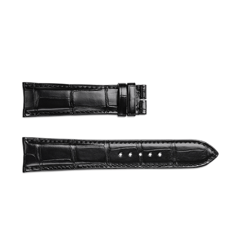 Jaeger-LeCoultre Alligator Leather Black Strap 22.5/20mm-Jaeger - LeCoultre Alligator Leather Black Strap 22.5/20mm - QC15A72H