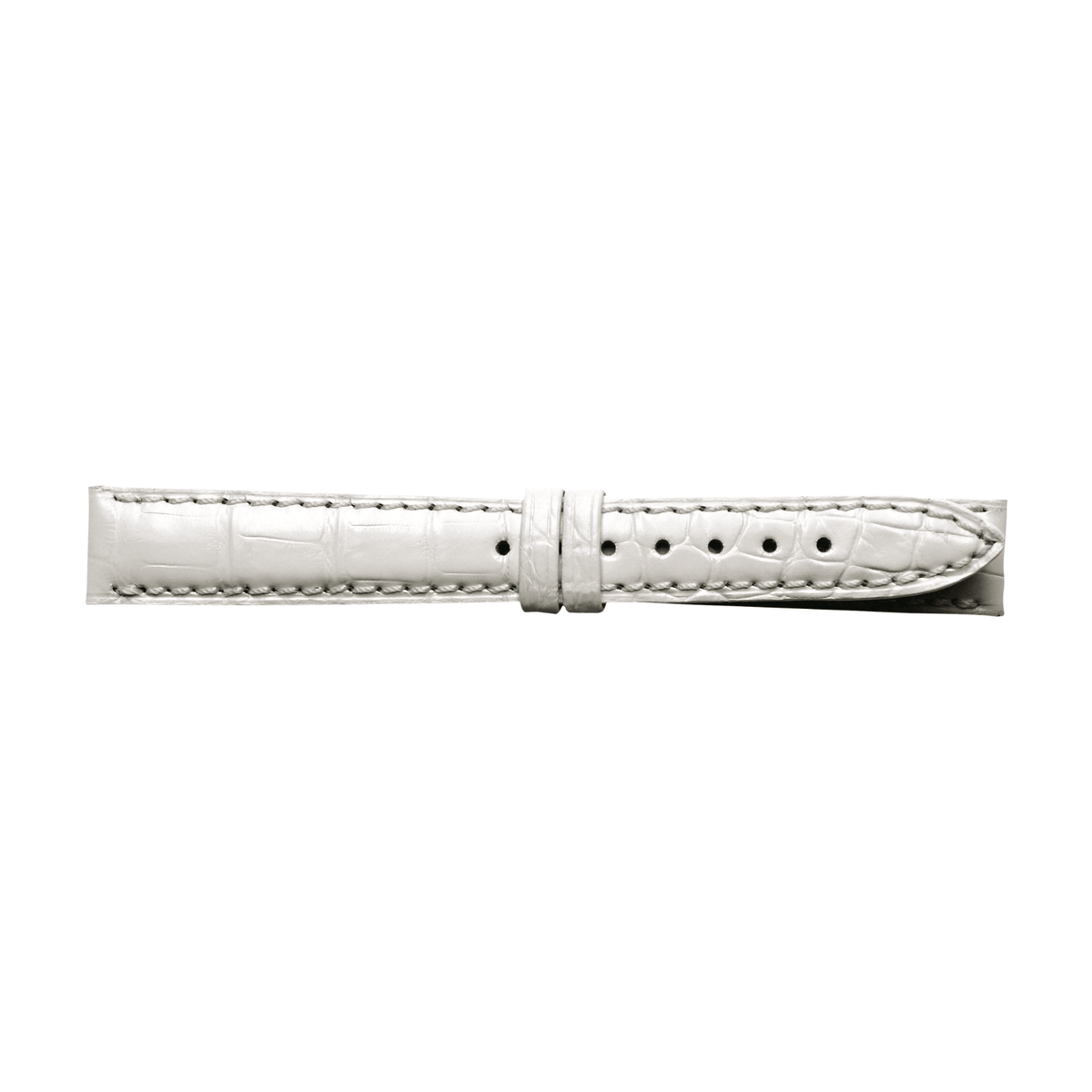 Jaeger - LeCoultre Alligator Leather White Glossy 14/12mm - QC114231