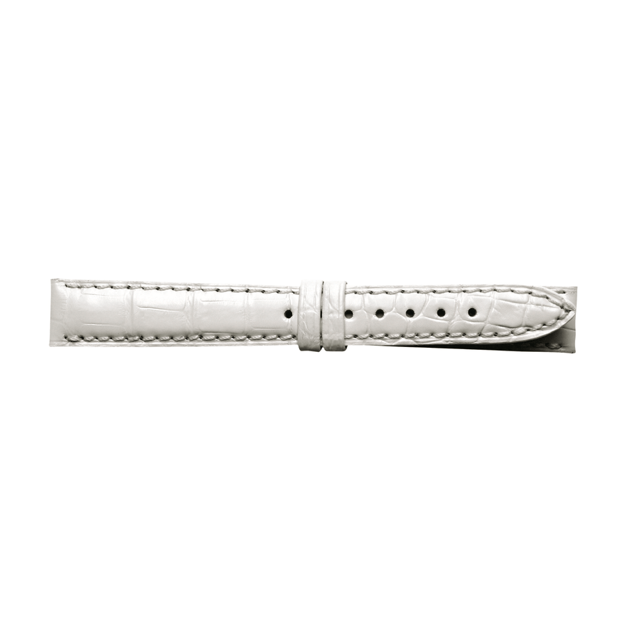 Jaeger - LeCoultre Alligator Leather White Glossy 14/12mm - QC114231