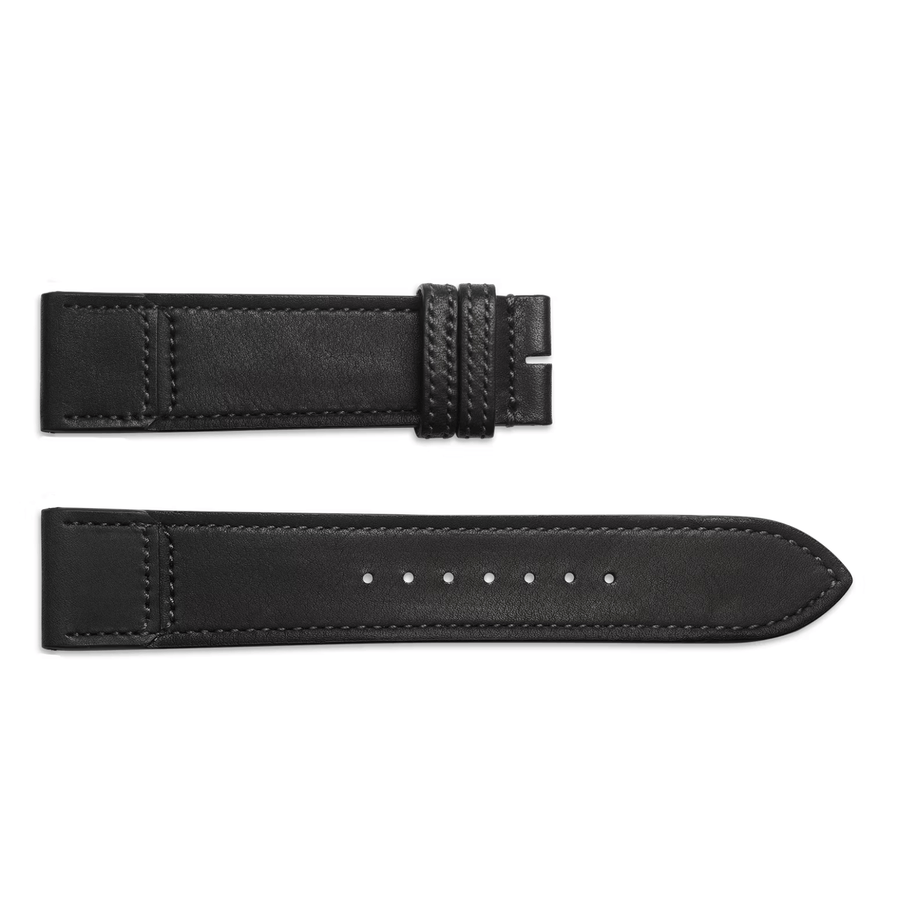 Jaeger - LeCoultre Calfskin Leather Black 19/18mm - QC05972C