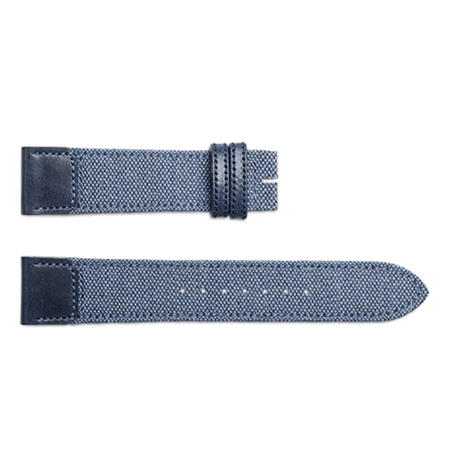 Jaeger - LeCoultre Fagliano Leather Strap Blue 19/18mm - QC359862