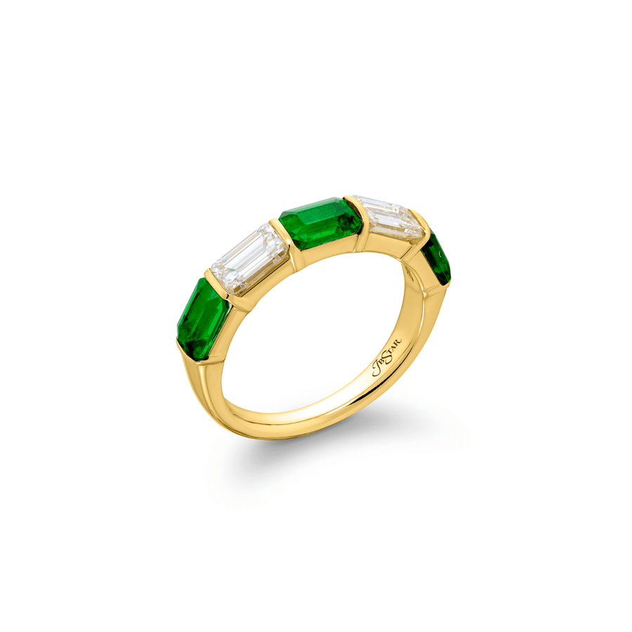 JB Star Emerald Diamond Band 7933/002