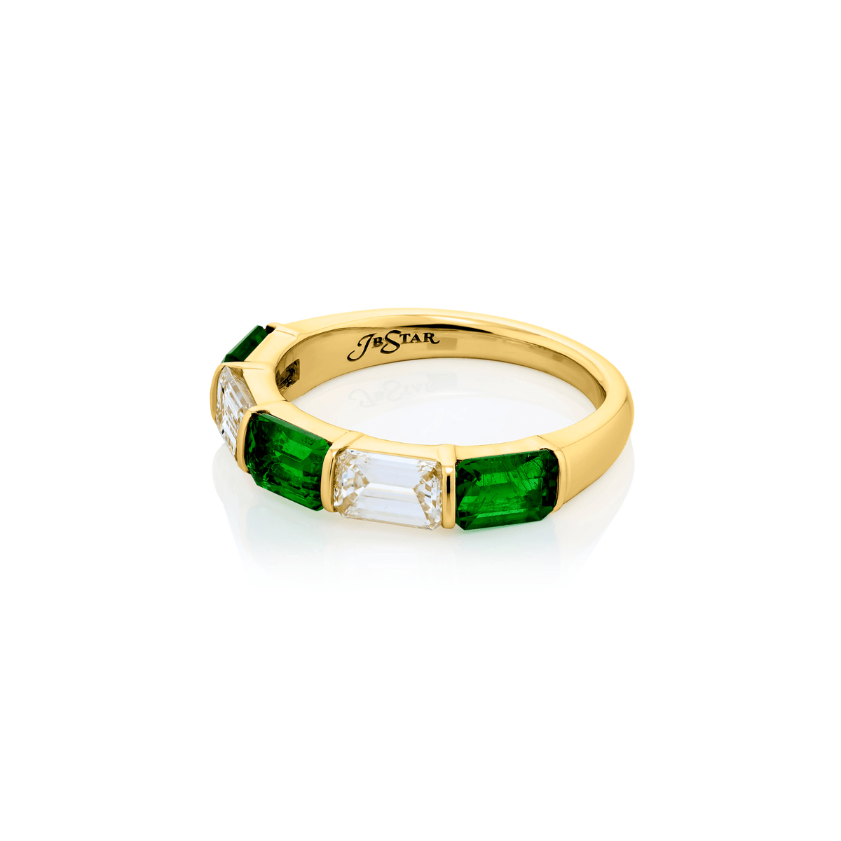 JB Star Emerald Diamond Band 7933/002