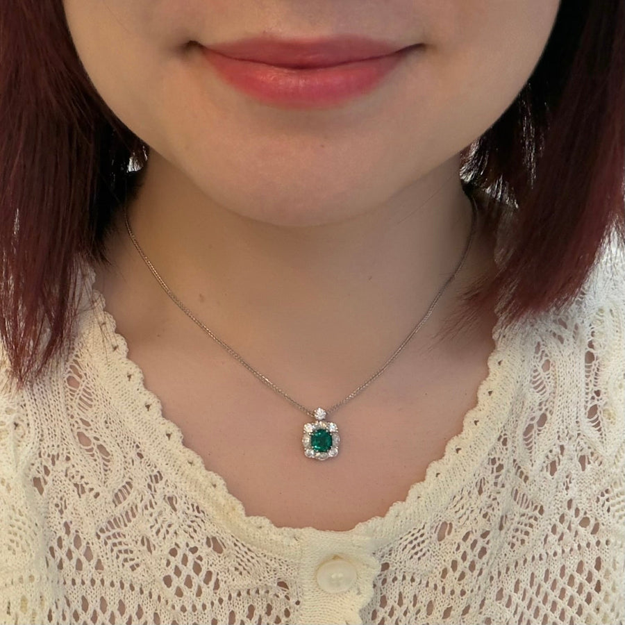 JB Star Emerald Diamond Necklace - 2438-019
